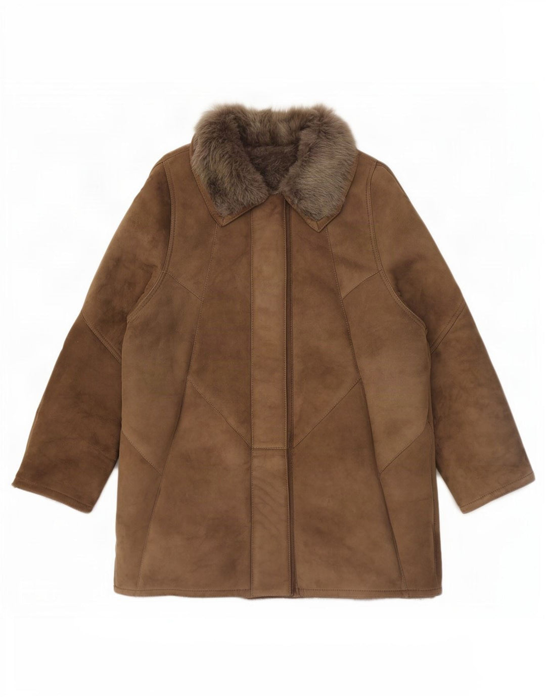 Vintage Γυναικείο Shearling Jacket EU 46 XL Καφέ