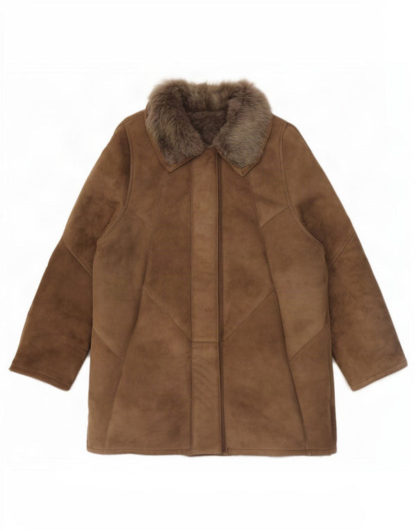 Vintage Γυναικείο Shearling Jacket EU 46 XL Καφέ
