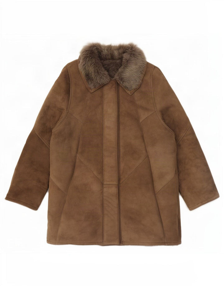 Vintage Γυναικείο Shearling Jacket EU 46 XL Καφέ
