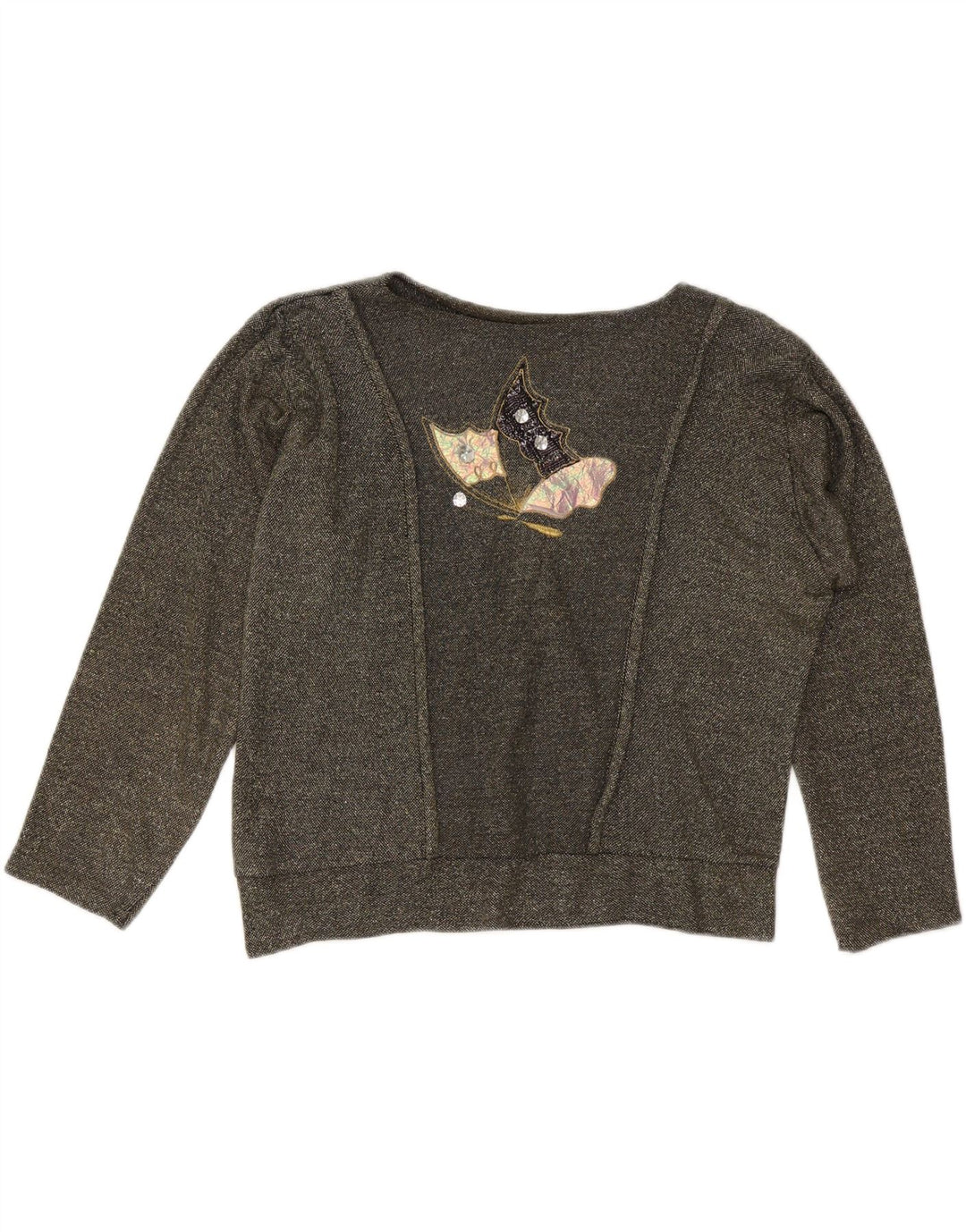 Γυναικείο Γυναικείο Φούτερ με γραφικό μεγάλο μέγεθος, Jumper UK 10 Small Grey