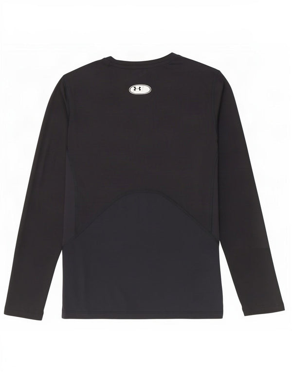 Under Armour Mens Heat Gear Top Long Sleeve Large Black Polyester