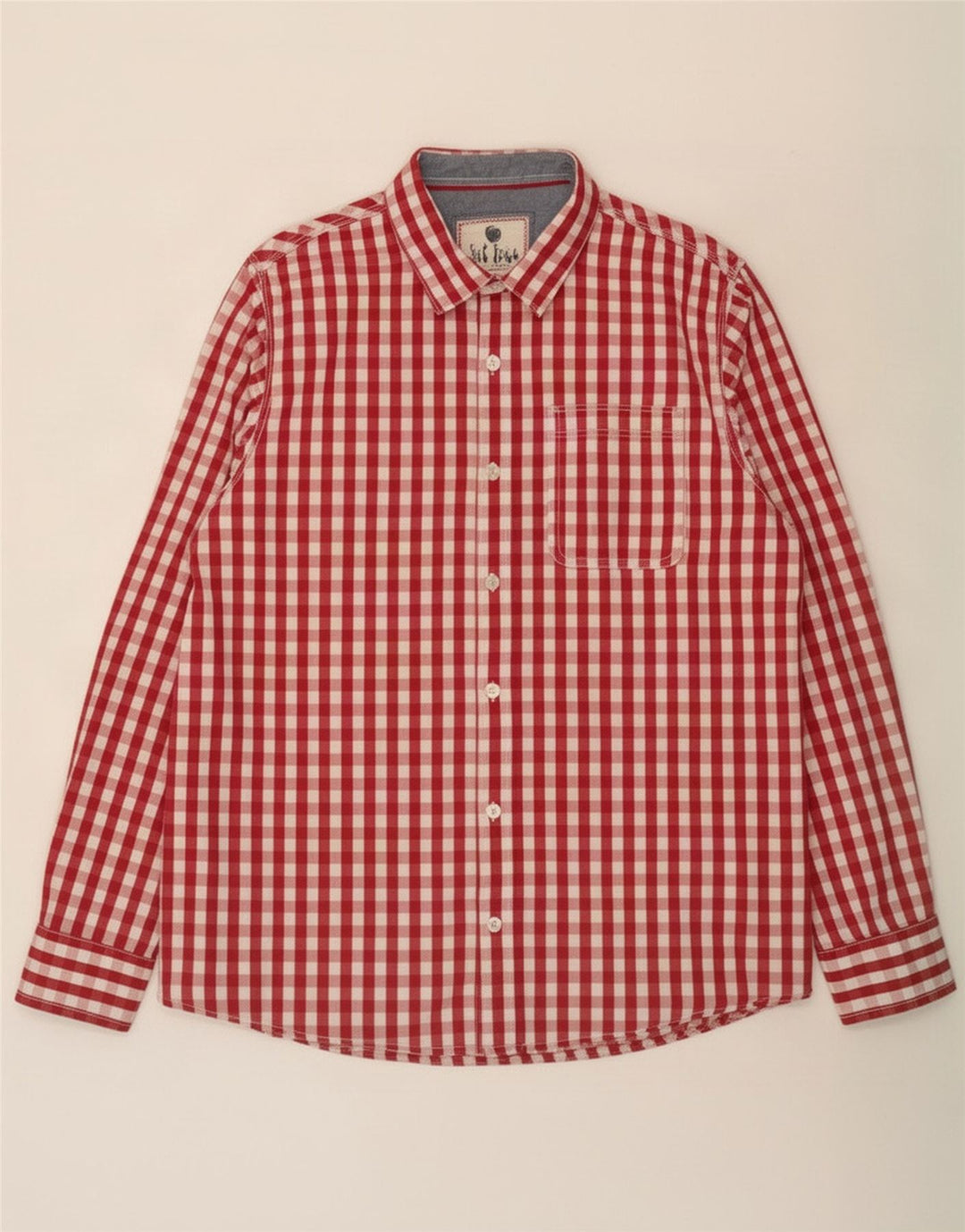 Ανδρικό πουκάμισο Fat Face XL Red Gingham Cotton