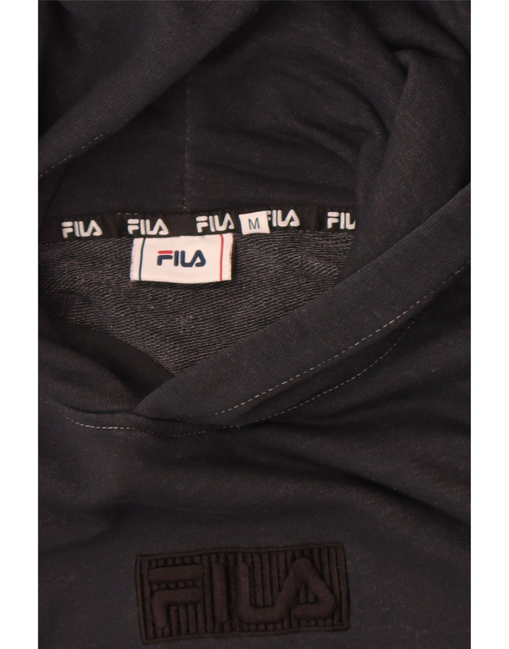 Fila Γυναικείο Γραφικό Hoodie Jumper UK 14 Medium Black