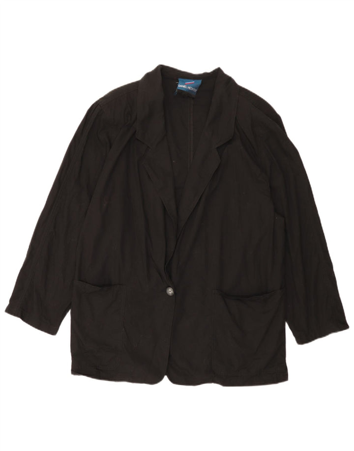 Daniel Hechter Γυναικείο Μπουφάν Blazer 1 Κουμπί IT 48 XL Μαύρο βαμβακερό