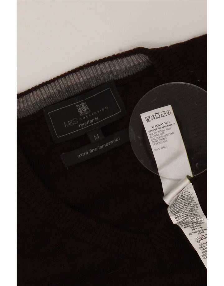 Marks & Spencer Ανδρικό φανελάκι με κανονική εφαρμογή, μεσαίο μαλλί μπορντό