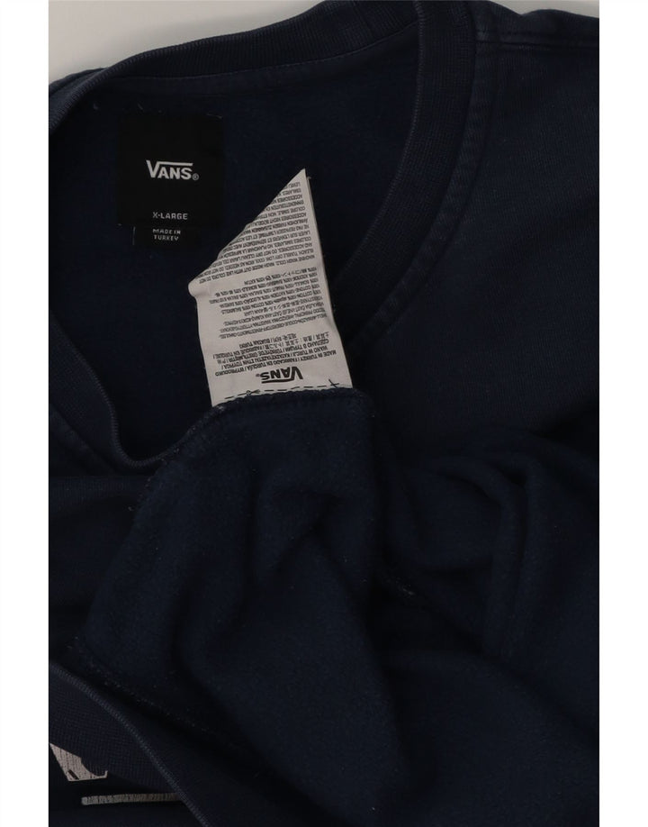 Ανδρικό γραφικό φούτερ Vans Jumper XL Navy Blue Cotton
