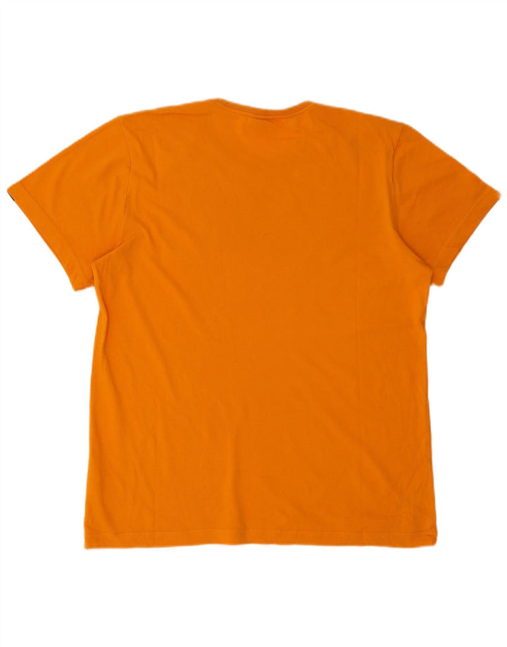 Ανδρικό γραφικό T-Shirt Adidas Top από μεσαίο πορτοκαλί βαμβακερό