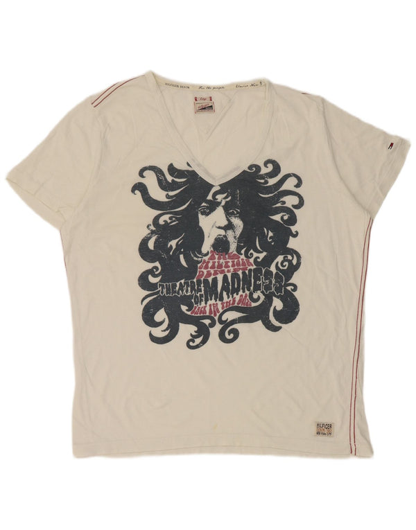 Tommy Hilfiger Womens Graphic T-Shirt Top UK 16 Large White