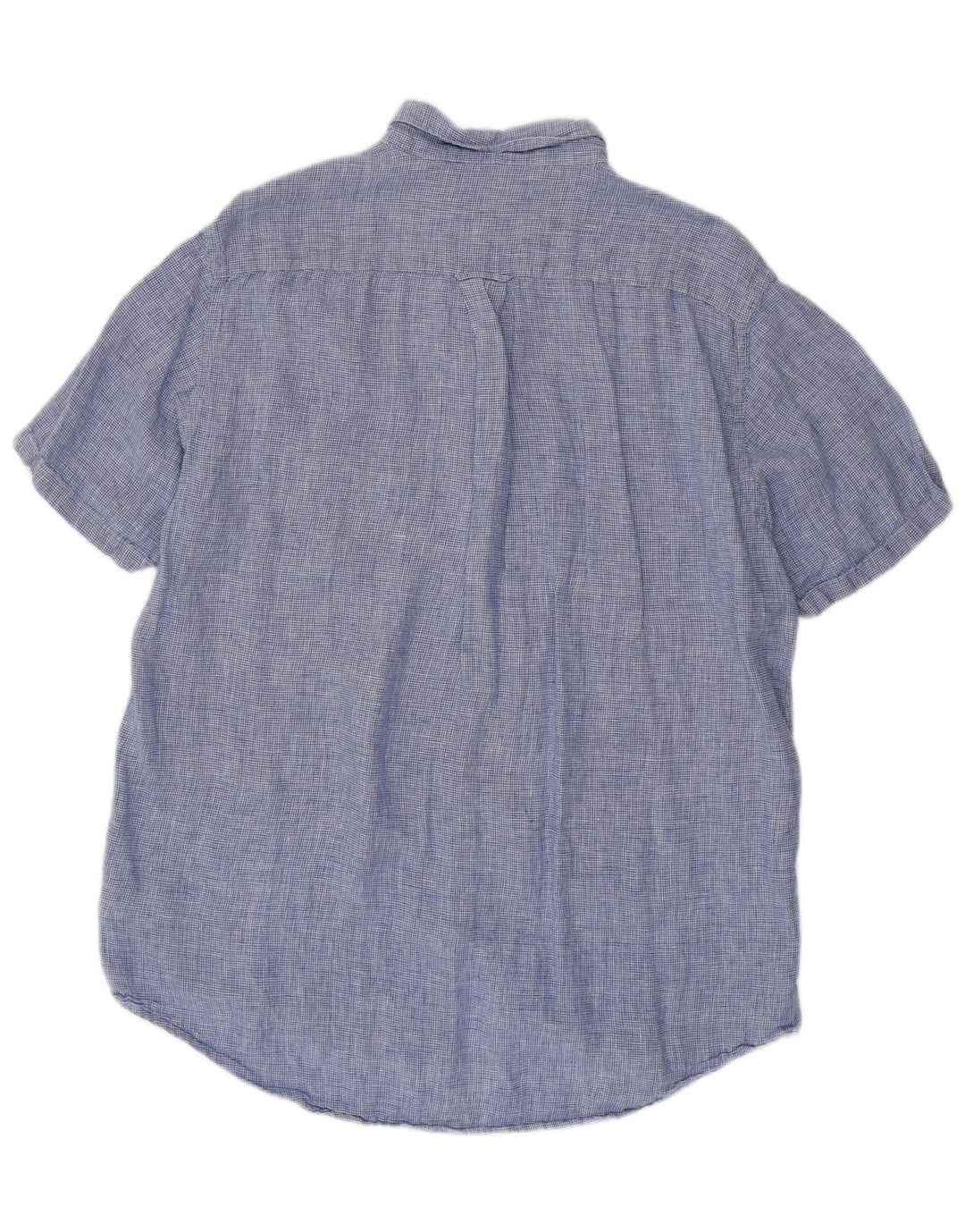 Ανδρικό κοντομάνικο πουκάμισο με κανονική εφαρμογή GANT Μέγεθος 45/46 2XL Blue Houndstooth