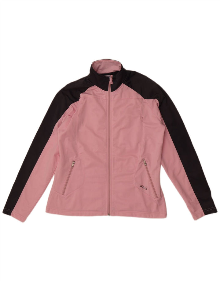 Γυναικεία αθλητική φόρμα Asics Top Jacket UK 18 XL Pink Colourblock Polyester