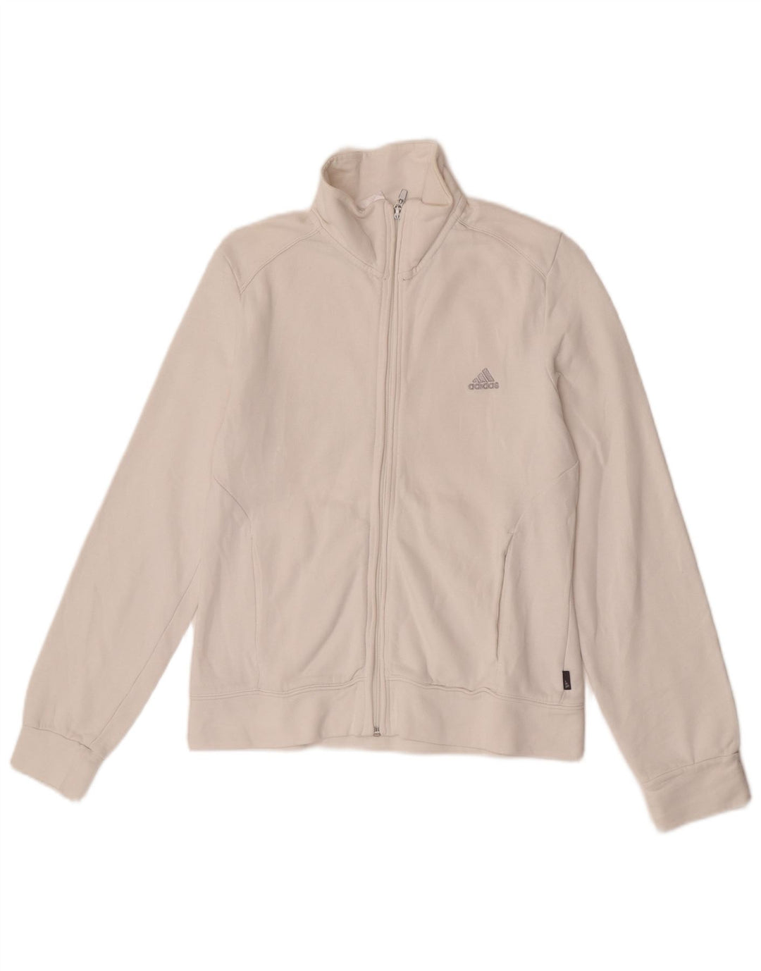 Γυναικεία αθλητική φόρμα Adidas Top Jacket UK 12 μεσαίο λευκό βαμβακερό