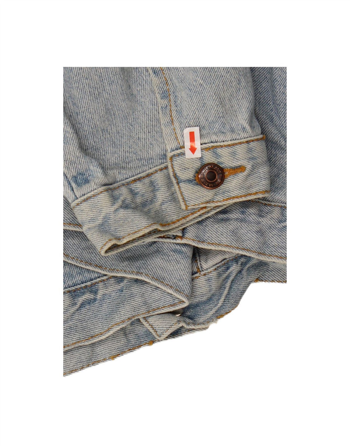 MAVERICK Mens Denim Jacket UK 44 2XL Blue Cotton