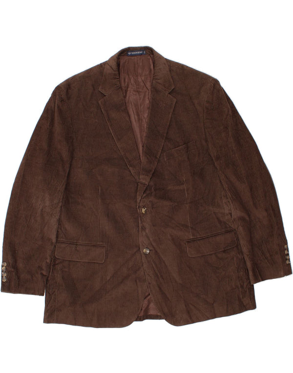 DOCKERS Ανδρικό κοτλέ σακάκι US 48 4XL Καφέ Βαμβακερό
