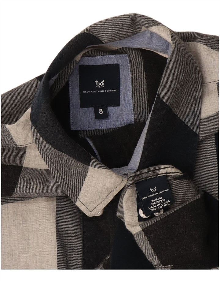 Crew Clothing Γυναικείο πουκάμισο μεγάλου μεγέθους φανέλα UK 8 Small Navy Blue Check