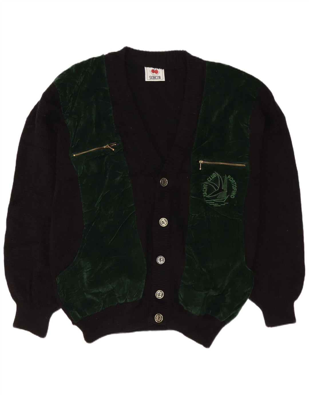 Ανδρική ζακέτα Vintage XL Black Colourblock