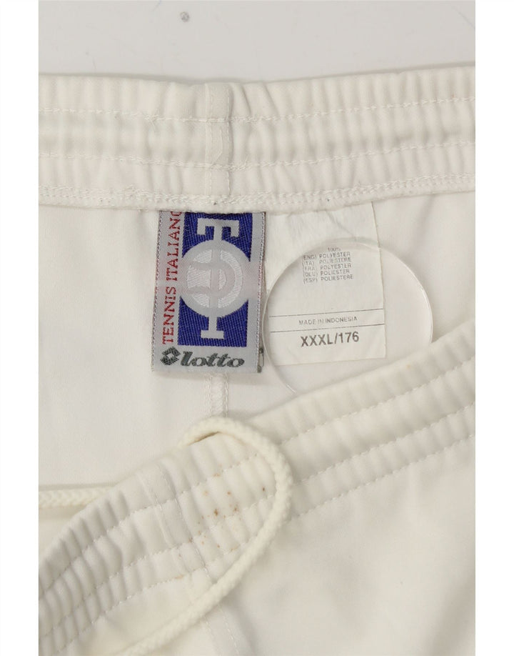 Γραφικό αθλητικό σορτς LOTTO για αγόρια 15-16 ετών 3XL λευκό πολυεστέρα