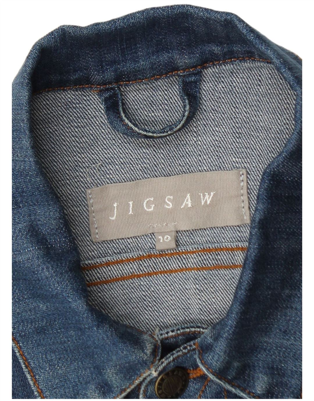 Jigsaw Γυναικείο τζιν μπουφάν UK 10 Small Blue Cotton
