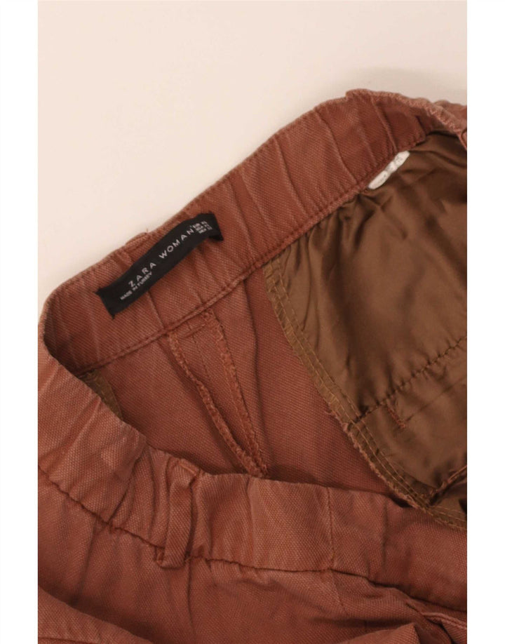 Zara Γυναικείο Παντελόνι Capri XL W32 L22 Καφέ