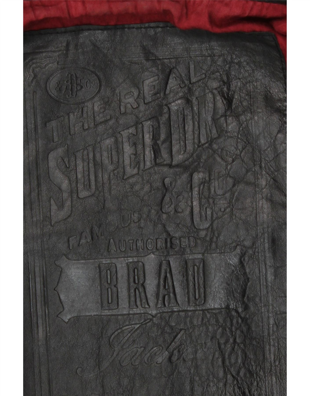 Ανδρικό δερμάτινο τζάκετ Superdry Military UK 38 Medium Black Leather