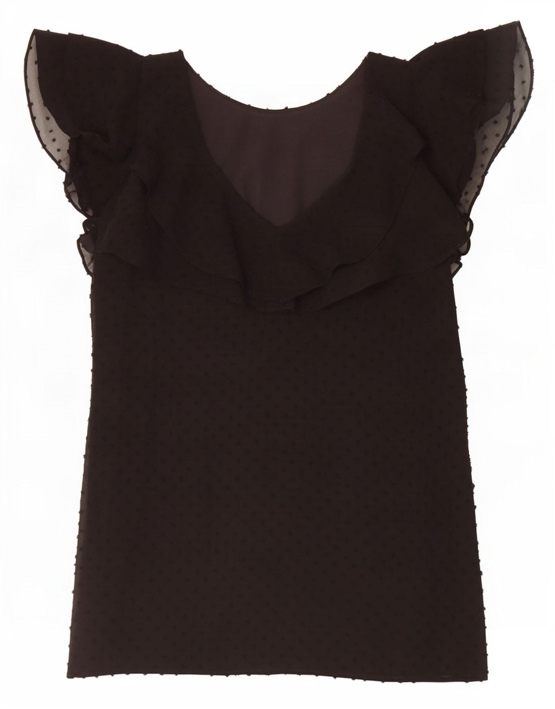 Zara Γυναικείο Βασικό Φόρεμα UK 10 Small Black Spotted Polyester