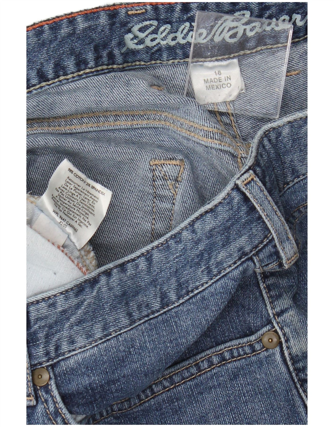 EDDIE BAUER Γυναικείο τζιν μποτάκι με καμπύλες US 16 2XL W36 L32 Μπλε βαμβακερό