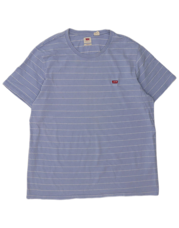 Ανδρικό T-Shirt Levi's Top Large Blue ριγέ βαμβακερό