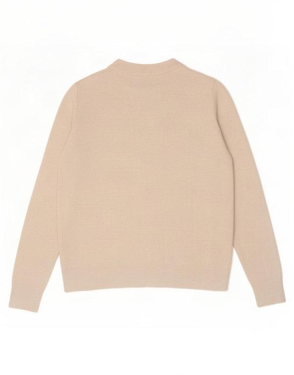 Marks & Spencer Γυναικείο πουλόβερ υπερμεγέθη Crew Neck Jumper UK 10 Small Beige