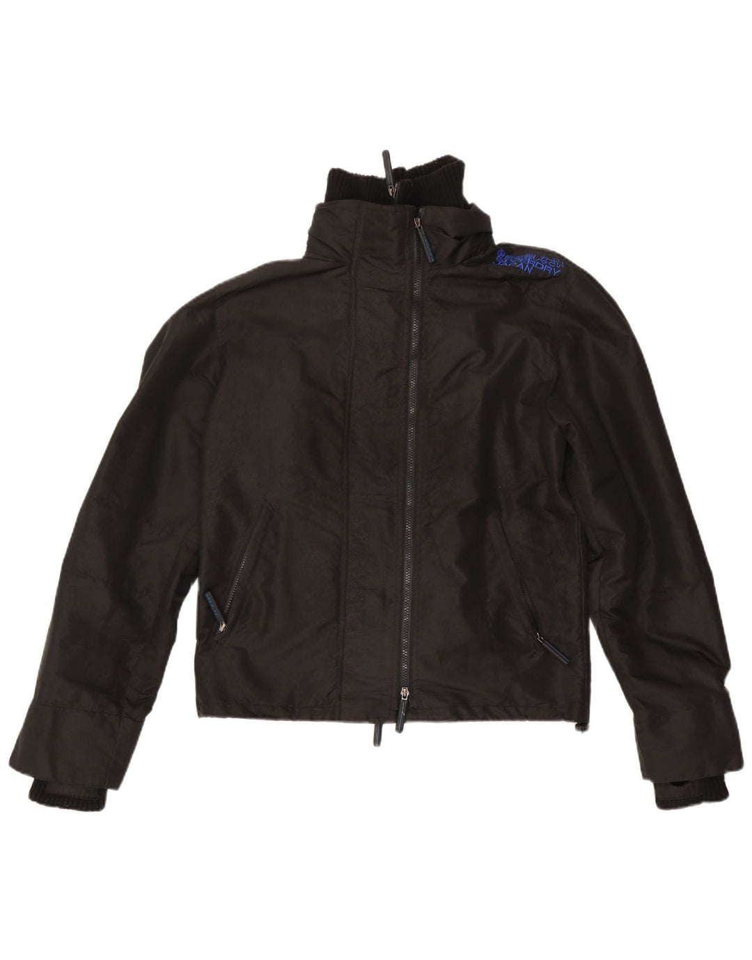Superdry Γυναικείο Μπουφάν βροχής UK 14 Medium Μαύρο