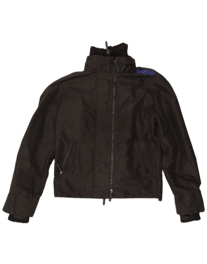 Superdry Γυναικείο Μπουφάν βροχής UK 14 Medium Μαύρο