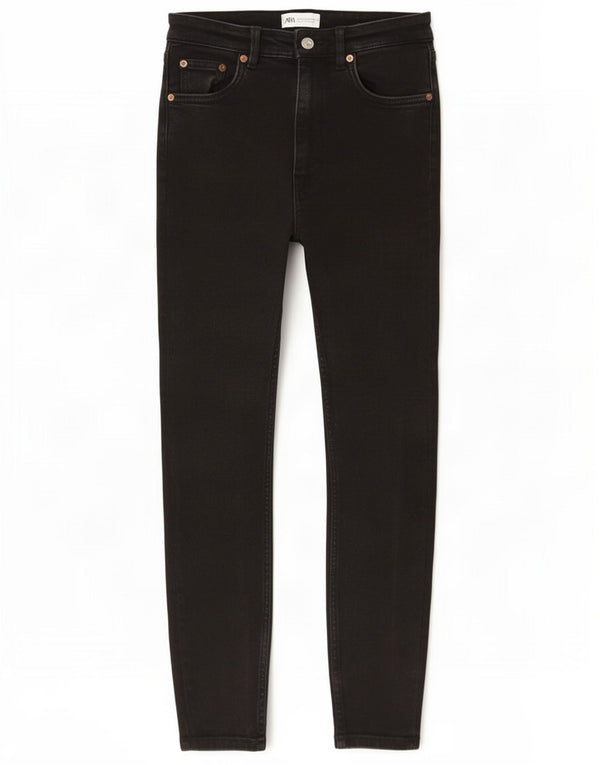 Zara Γυναικεία Skinny Jeans EU 38 Small W28 L26 Μαύρο βαμβακερό