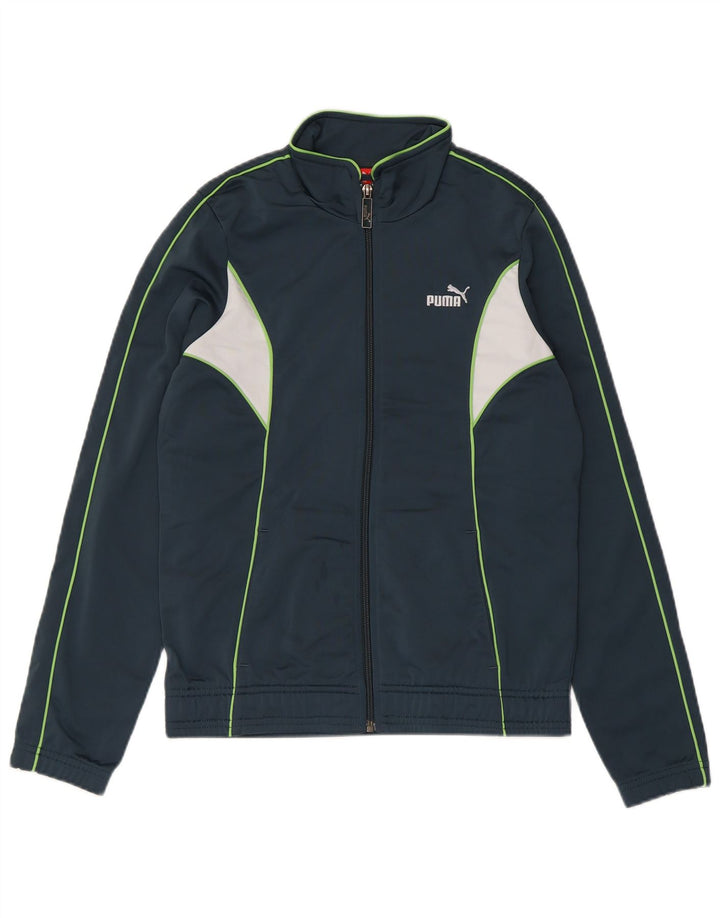 Γυναικεία αθλητική φόρμα PUMA Top Jacket UK 12 Medium Navy Blue Colourblock