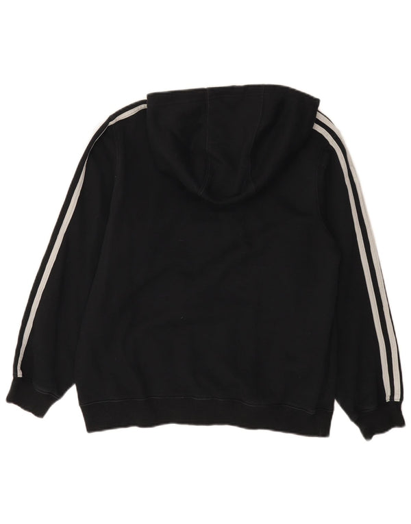 Adidas Girls Graphic Hoodie Jumper 11-12 ετών Μαύρο βαμβακερό