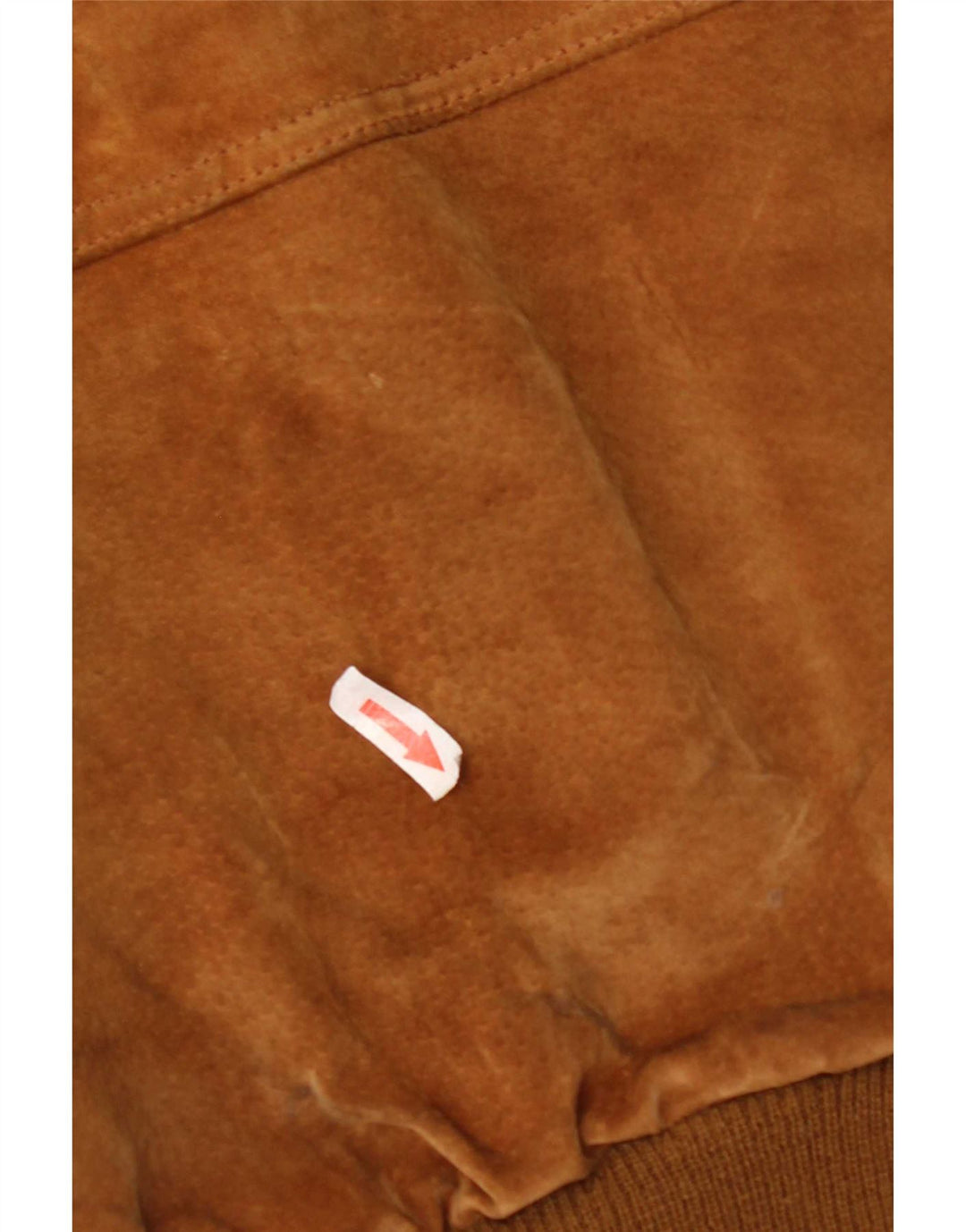 Vintage Ανδρικό Suede Bomber Jacket UK 40 Large Brown Polyester