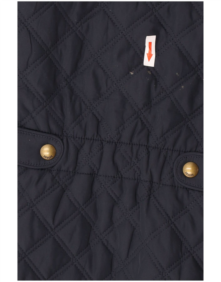 Joules Womens Quilted Gilet UK 14 Large Navy Blue Polyester