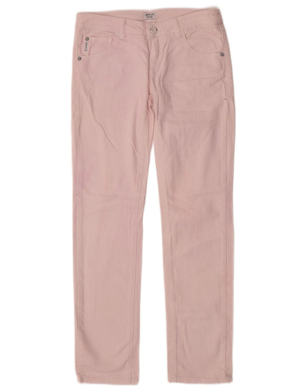 Armani Teen Girls Slim Casual Παντελόνι 13-14 ετών W28 L30 Ροζ βαμβακερό