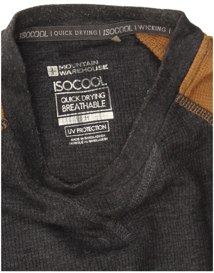 Ανδρική μπλούζα Mountain Warehouse με μακρυμάνικο μεσαίο γκρι βαμβακερό χρώμα