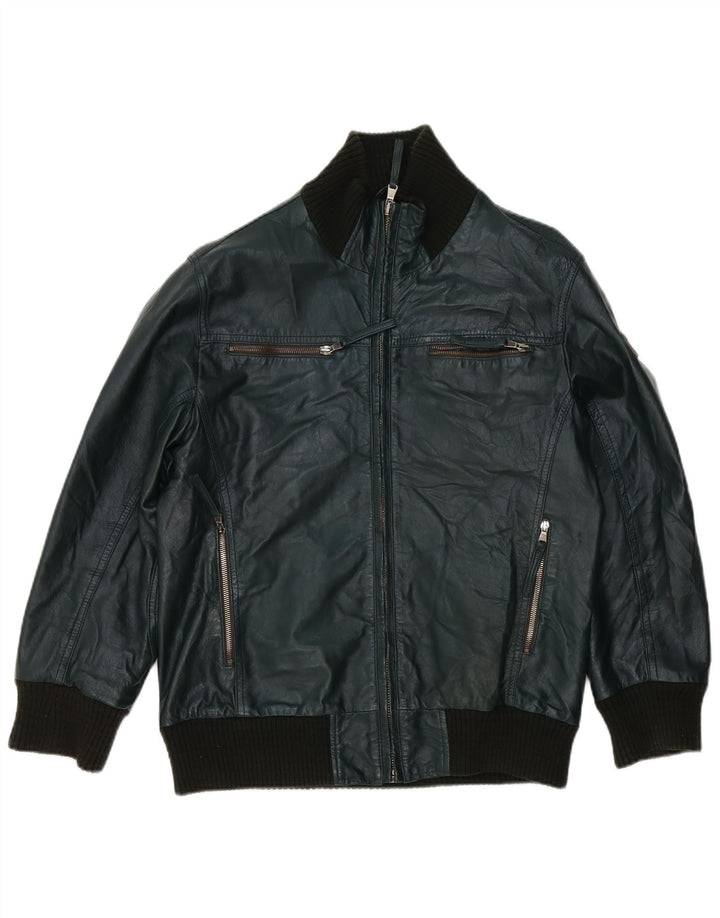Ανδρικό Δερμάτινο Μπουφάν Williams Wilson UK 40 Large Green Leather