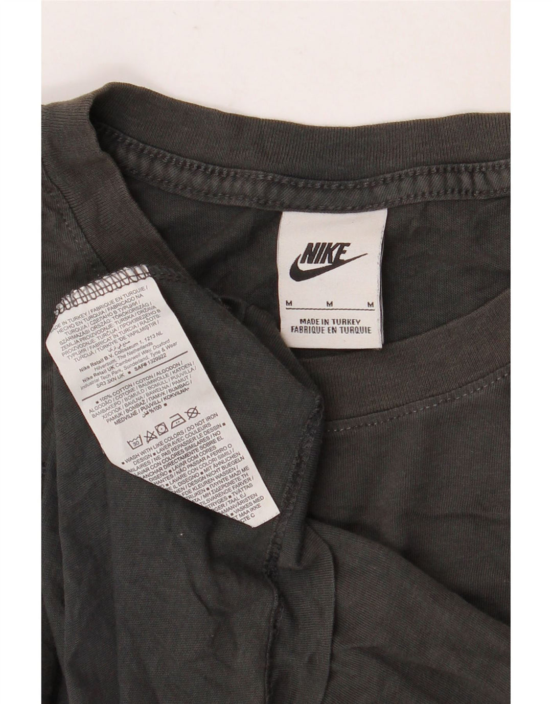 Ανδρικό γραφικό μπλουζάκι NIKE, μεσαίο μαύρο βαμβακερό