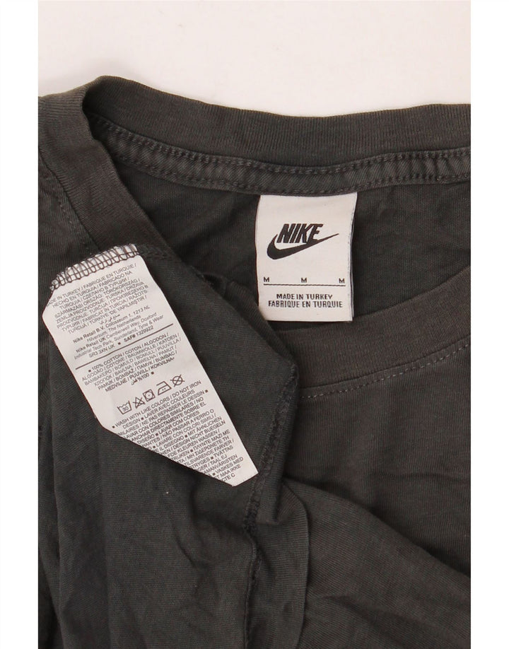 Ανδρικό γραφικό μπλουζάκι NIKE, μεσαίο μαύρο βαμβακερό