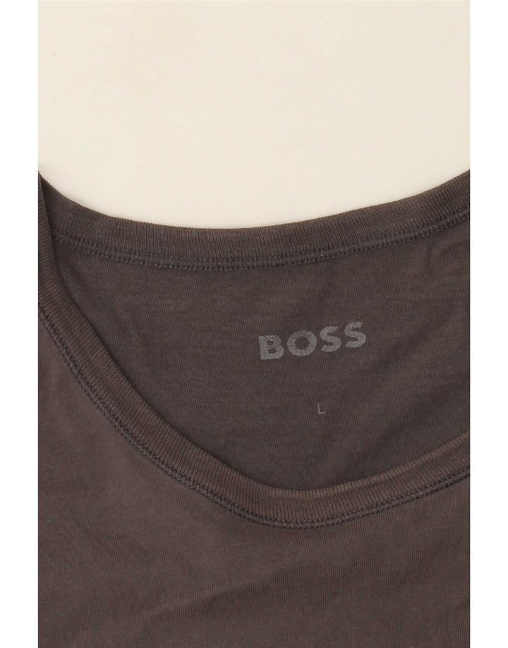 Γυναικείο T-Shirt Hugo Boss Top UK 14 Large Grey