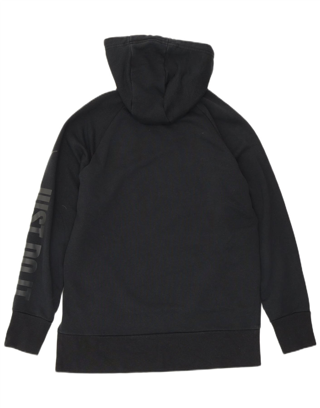 NIKE Γυναικείο Dri Fit Oversized Hoodie Jumper UK 6 XS Μαύρο βαμβακερό