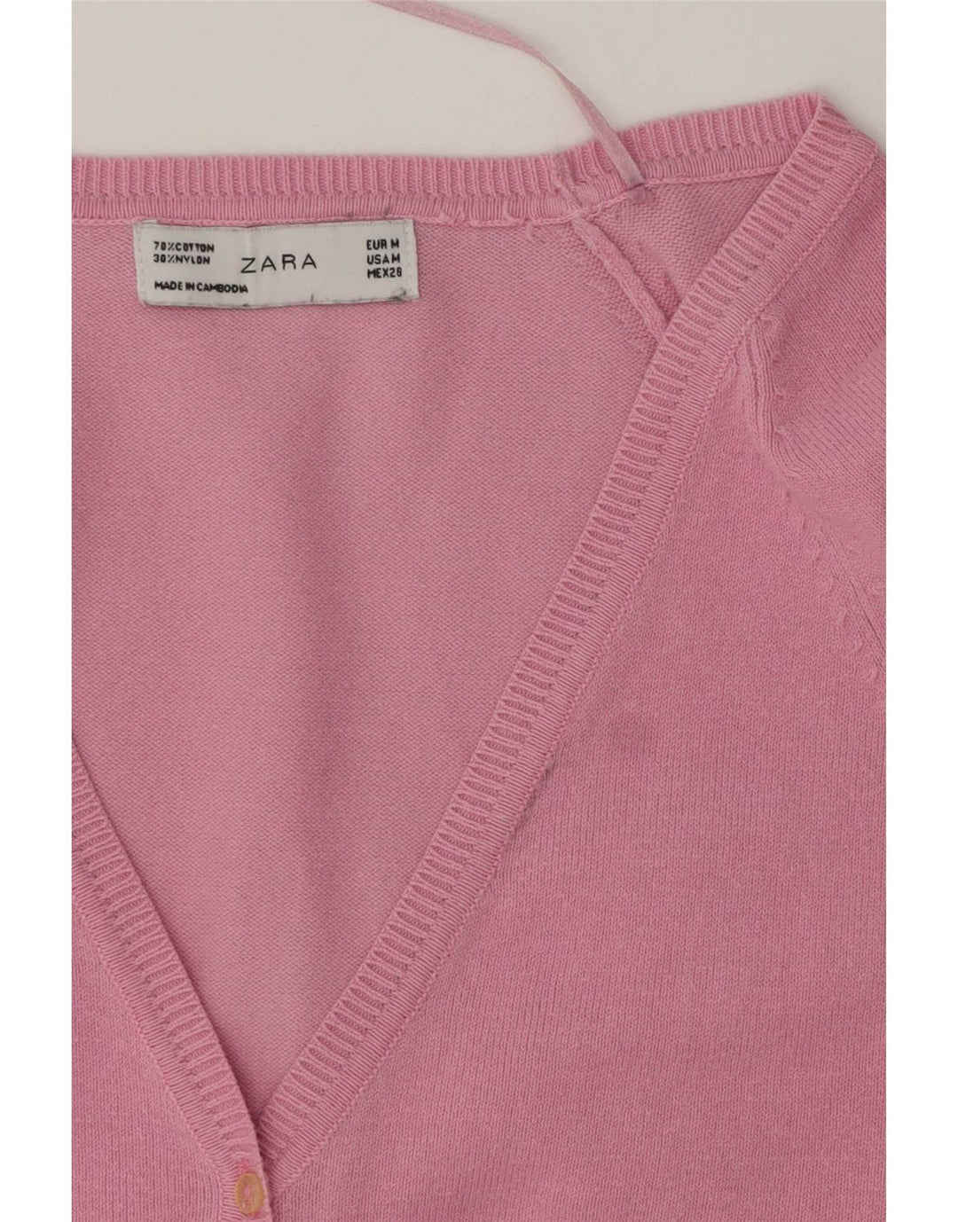 Zara Γυναικείο πουλόβερ UK 12 Ροζ Βαμβακερό