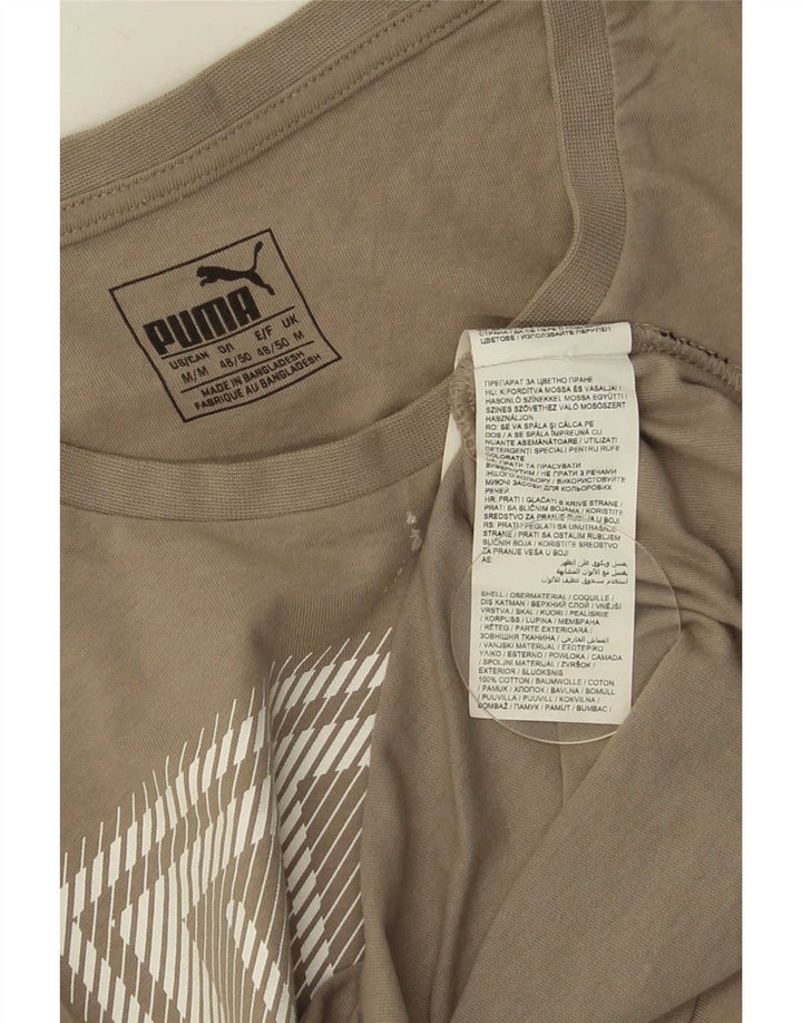 Ανδρικό γραφικό T-Shirt Puma Τοπ μεσαίο μπεζ βαμβακερό