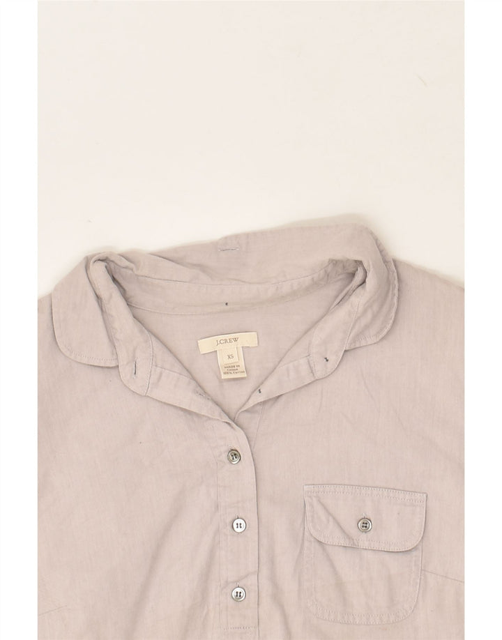 J. CREW Womens Pullover Shirt UK 6 XS Grey Cotton | Vintage J. Crew | Thrift | Second-Hand J. Crew | Used Clothing | Messina Hembry 