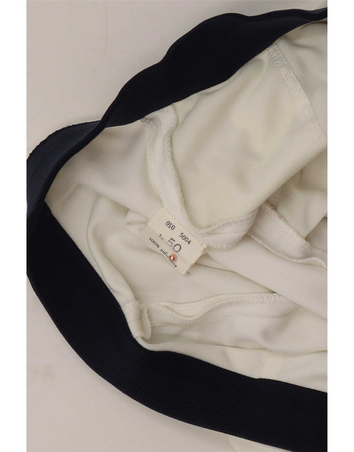 Vintage ανδρικό casual σορτς IT 50 Large W30 White Colorblock Πολυεστέρας