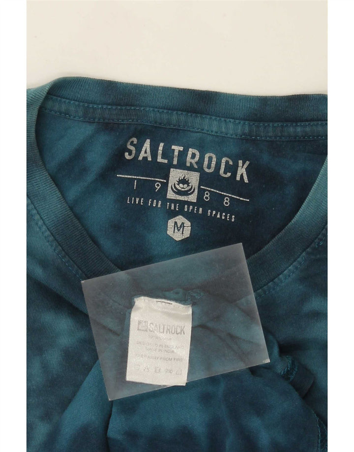 Ανδρικό γραφικό μπλουζάκι Saltrock Top Medium Blue Tie Dye Cotton