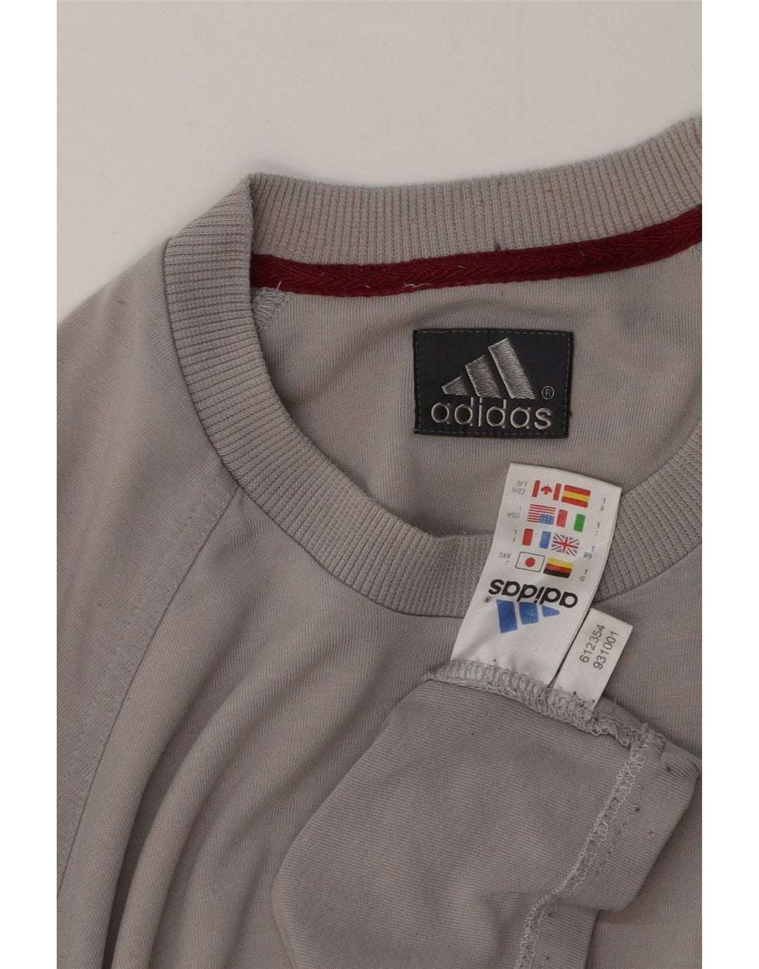Ανδρικό T-Shirt Adidas Top μεγάλο γκρι βαμβακερό