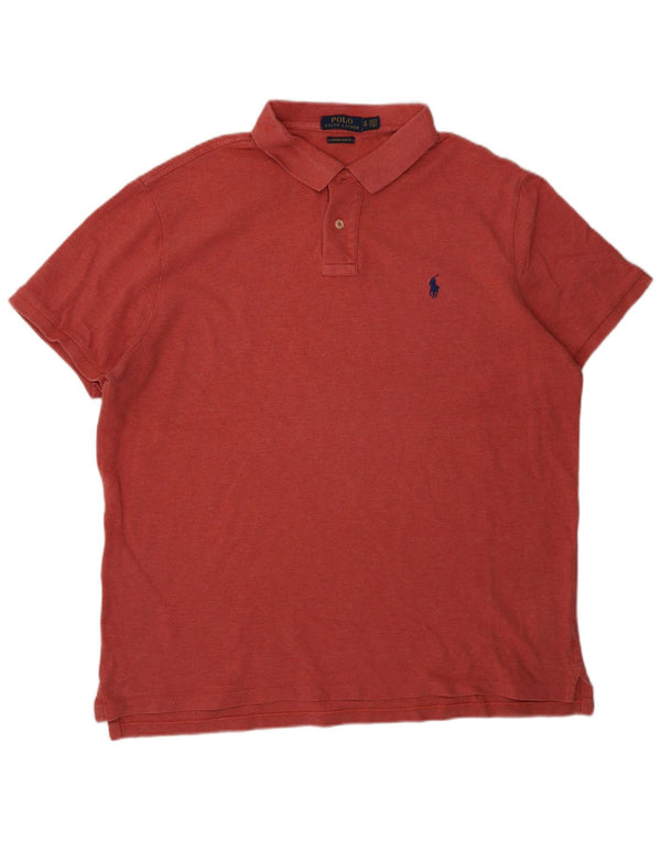 Πόλο Ralph Lauren Ανδρικό πουκάμισο προσαρμοσμένο σε λεπτή εφαρμογή XL κόκκινο βαμβακερό