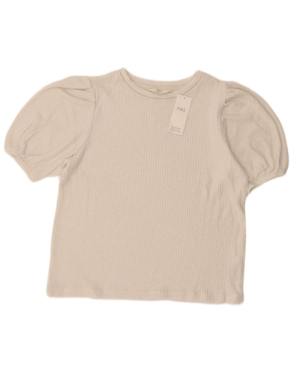 Γυναικεία μπλούζα Marks & Spencer Top UK 14 Medium White Viscose