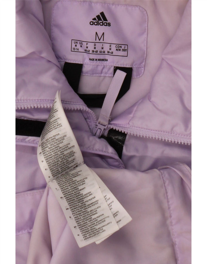 Γυναικείο γραφικό τζάκετ Adidas UK 12/14 μεσαίο μωβ πολυεστέρας
